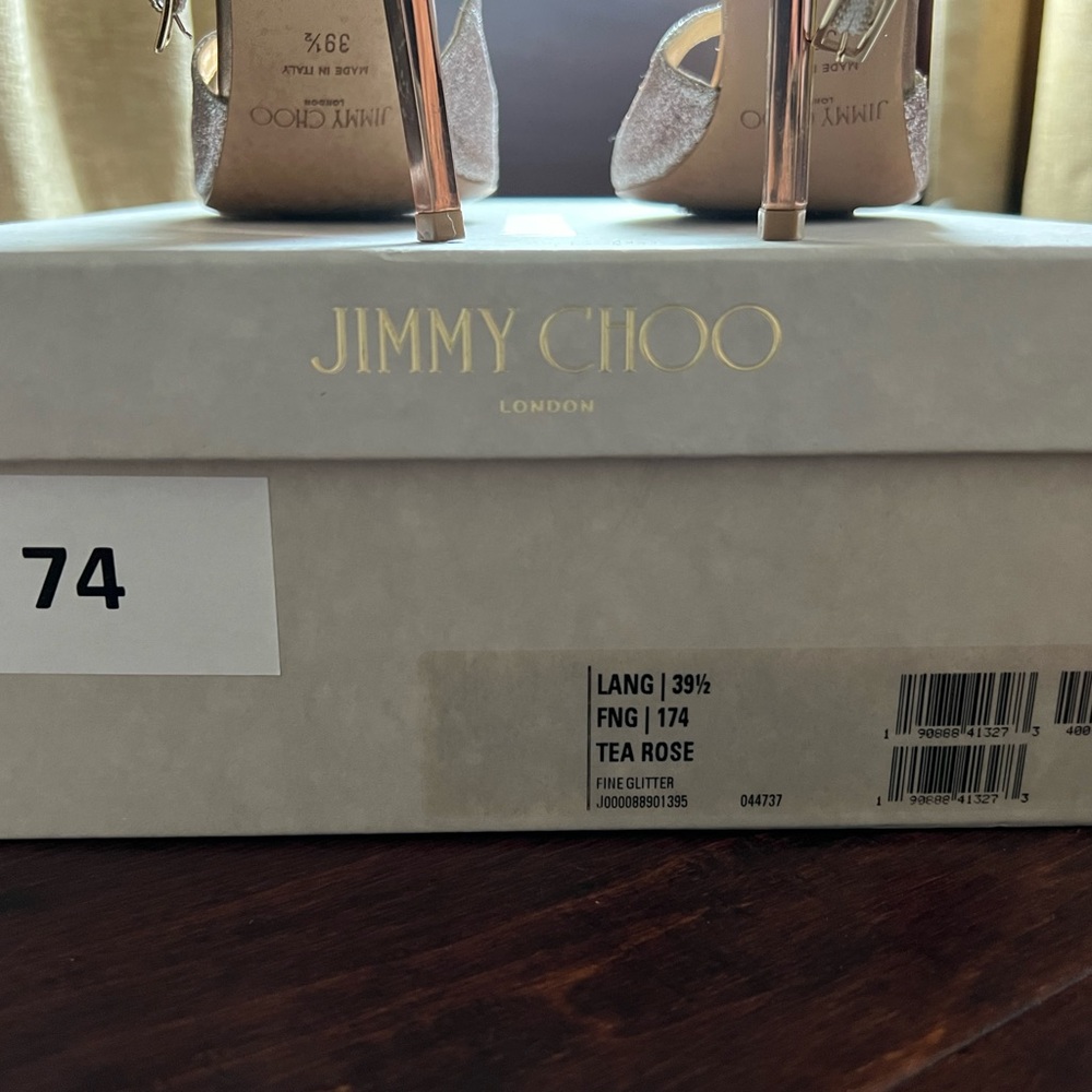 Jimmy Choo Women's Azia Strappy High Heel Sandals Rose Gold size 39.5 - Picture 7 of 9